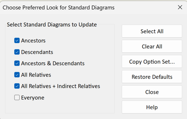 Choose Preferred Look for Standard Diagrams
