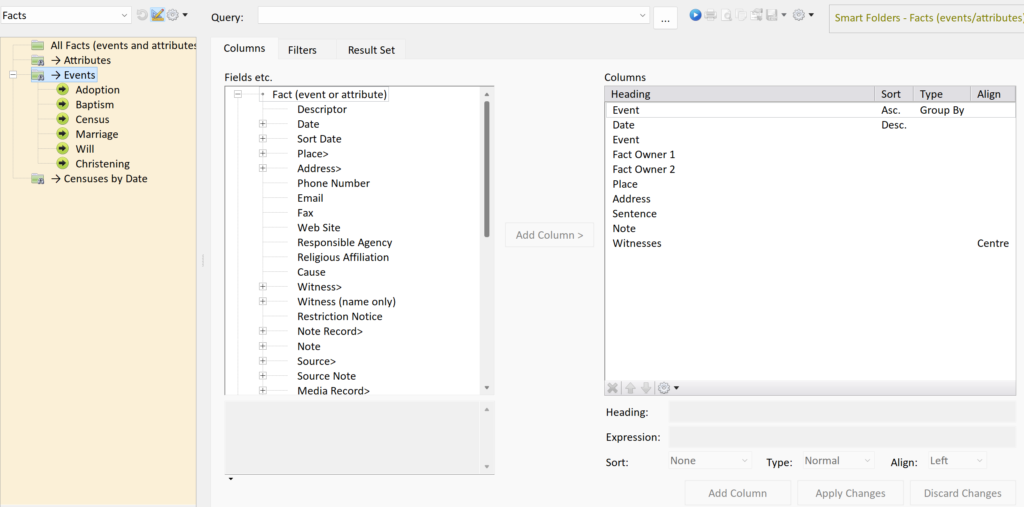 Query Window in Design Mode